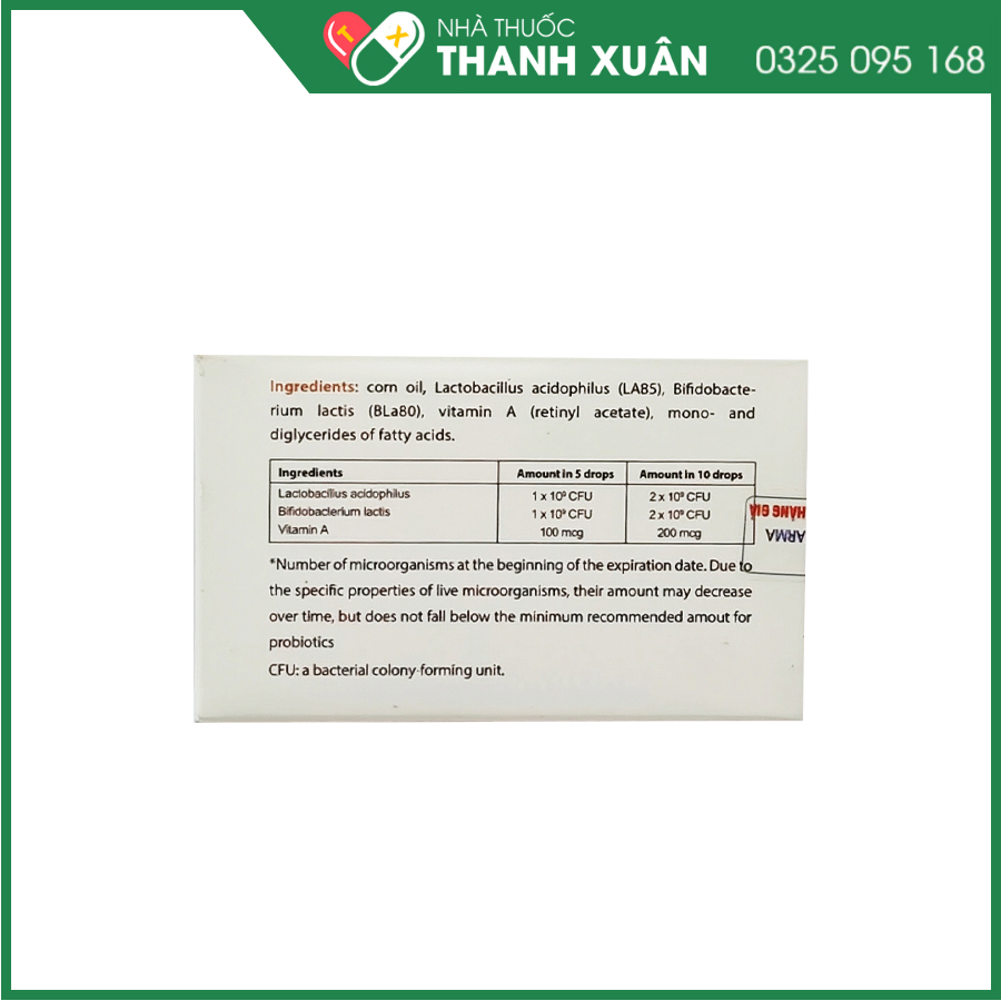 Euromed giúp bổ sung lợi khuẩn, hỗ trợ hạn chế rối loạn tiêu hóa do loạn khuẩn đường ruột, táo bón hoặc sử dụng kháng sinh dài ngày